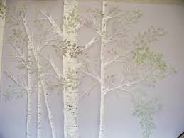 plaster stencil aspen tree walls