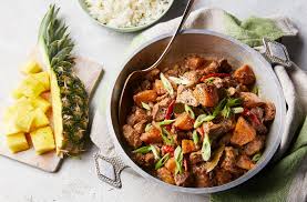 filipino style pineapple and pork adobo