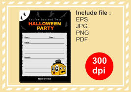 halloween invitation template graphic