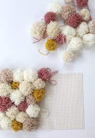 diy easy pom pom rug say yes