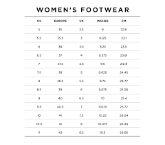 70 Genuine Size Chart For Womens Shoes