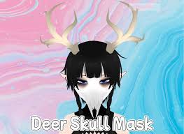 vroid deer skull mask w antlers