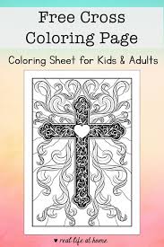 These spring coloring pages are sure to get the kids in the mood for warmer weather. Free Religious Cross Coloring Page Perfect For Easter And All Year