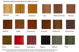 wood stain color chart deck stain