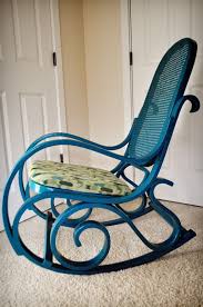 Completed Wood Rattan Rocking Chair