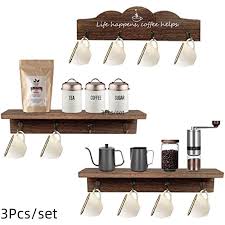 Coffee Cup Holder With Sy Hooks