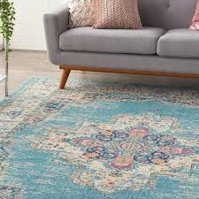 nourison pion light blue area rug size 8 x 10
