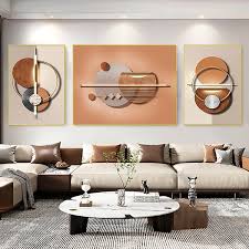 3 Pieces Modern Geometric Abstract Wall