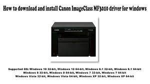 Windows 10, windows 8, windows 7, windows vista, windows xp file version: How To Download And Install Canon Imageclass Mf3010 Driver Windows 10 8 1 8 7 Vista Xp Youtube