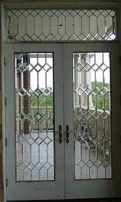 leaded glass door panels