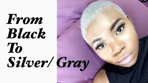how to dye from black to grey silver