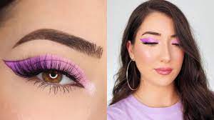 purple spring eye makeup tutorial