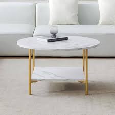 Golden Modern Round Coffee Table