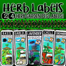 herb garden labels track the growth of