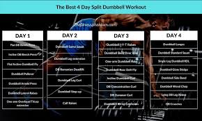 4 day split dumbbell workout pdf