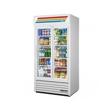 White Glass Door Refrigerator 110v