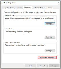 how to set environment variables windows 10
