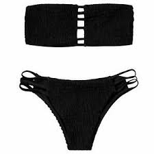 Details About Zaful High Waist Bottom Bikini Bathing Swimwear 2 Piece Swimsuits Strapless Tria