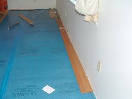 installing the first row of laminate