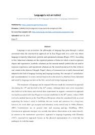 essay on constructivist approach to first language acquisition 