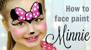 minnie mouse face painting tutorial