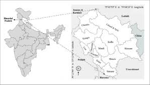 district map of himachal pradesh with