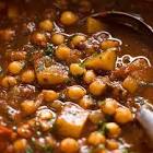 aloo channa tarkari   potato and garbanzo beans in a curry