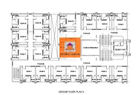 60 bedroom hostel building floor plan
