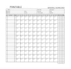 Softball Score Sheet Template Scorecard Excel Fivesense Co