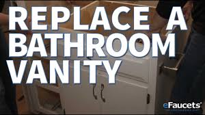 Bathroom fixtures bathroom installing vanities. How To Replace A Bathroom Vanity Efaucets Com Youtube