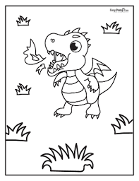 Fire breathing dragon coloring page. Dragon Coloring Pages 30 Printable Sheets Easy Peasy And Fun