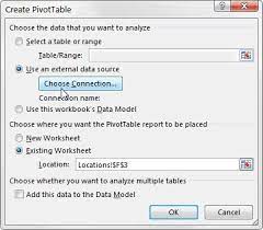 create a pivot table using excel s