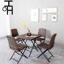 Leading global supplier of wholesale commercial folding and stacking furniture and. Nordic Rattan Foldable Table Chair Set Outdoor Furniture Dining Table Rattan Chair Combination Shopee Singapore