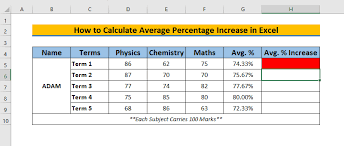 calculate average percene increase