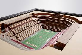 Texas A M Aggies Kyle Field 3d Wood Stadium Replica 3d Wood Maps Bella Maps