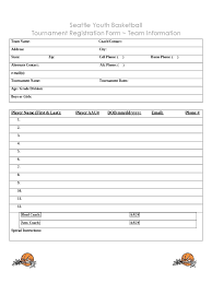 Team Registration Form 2 Free Templates In Pdf Word Excel Download