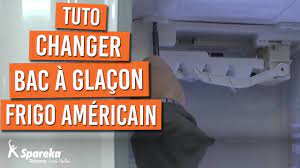 Comment changer bac a glacon d'un frigo americain ? - YouTube