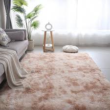 nordic style tie dye long plush carpet