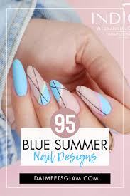 95 blue summer nails designs to make