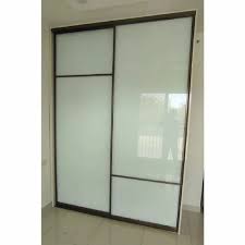 White Lacquered Glass Wardrobe Door