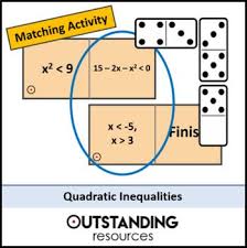 Quadratic Inequalities Dominoes