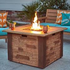 Uf Stacked Stone Lp Gas Fire Pit Brown