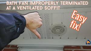 fix bath fan at ventilated soffits