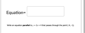 Equation Parallel To Y 2x