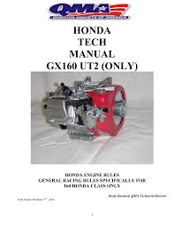 Honda Tech Manual Gx160 Ut2 Only