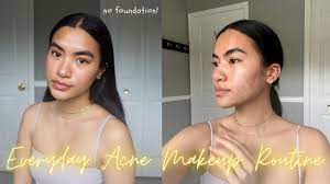 natural everyday acne makeup routine