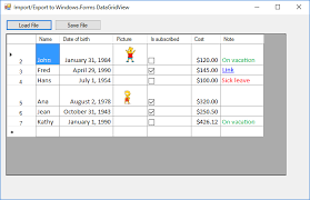 Import Export Excel To Datagridview From Windows Forms