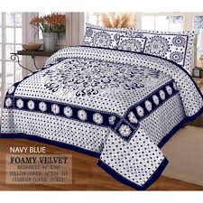 navy blue foamy velvet bed sheets