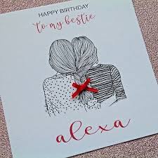 Personalised Handmade Birthday Card Bestie Best Friend Girl Any Age Ebay