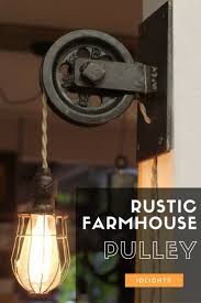 Rustic Farmhouse Pulley Pendant Light Id Lights
